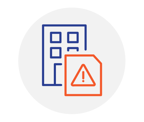 building with a lien icon