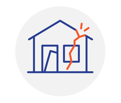 damaged home icon