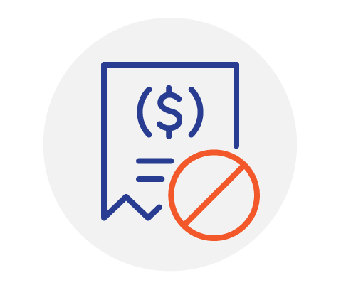 no fees icon