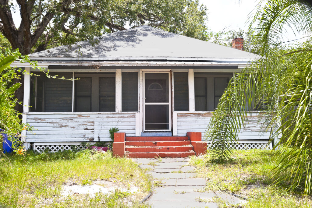 Damaged home