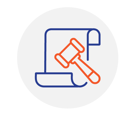 gavel and deed icon