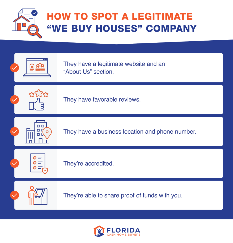 how to spot legitimate we buy houses companies