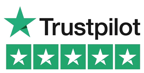 trustpilot logo with 5 stars