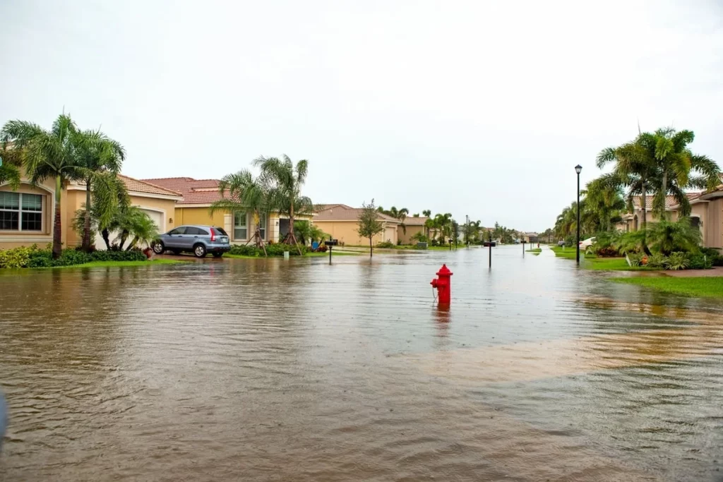 streets flooded after hurricane