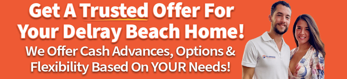 A picture of owners saying that you can sell your house in Delray Beach quickly with a trusted cash offer