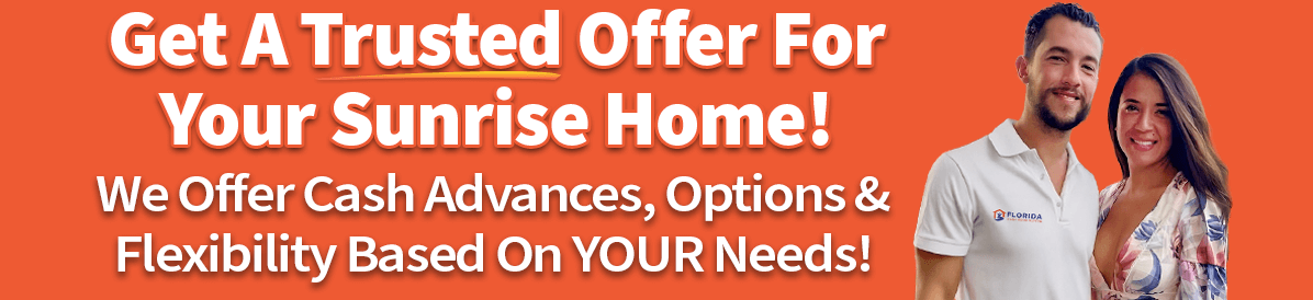 A picture of owners saying that you can sell your house in Sunrise quickly with a trusted cash offer