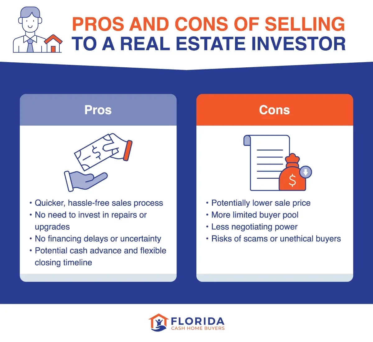 pros and cons of selling to a real estate investor