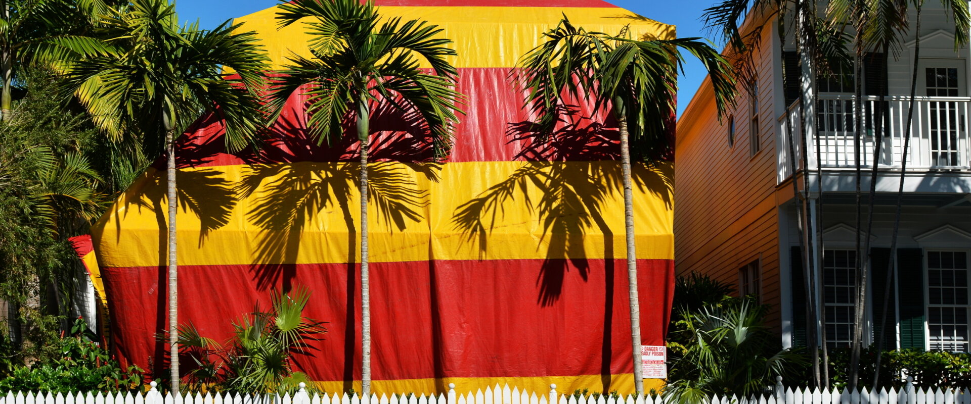 Florida home tented for termite treatment