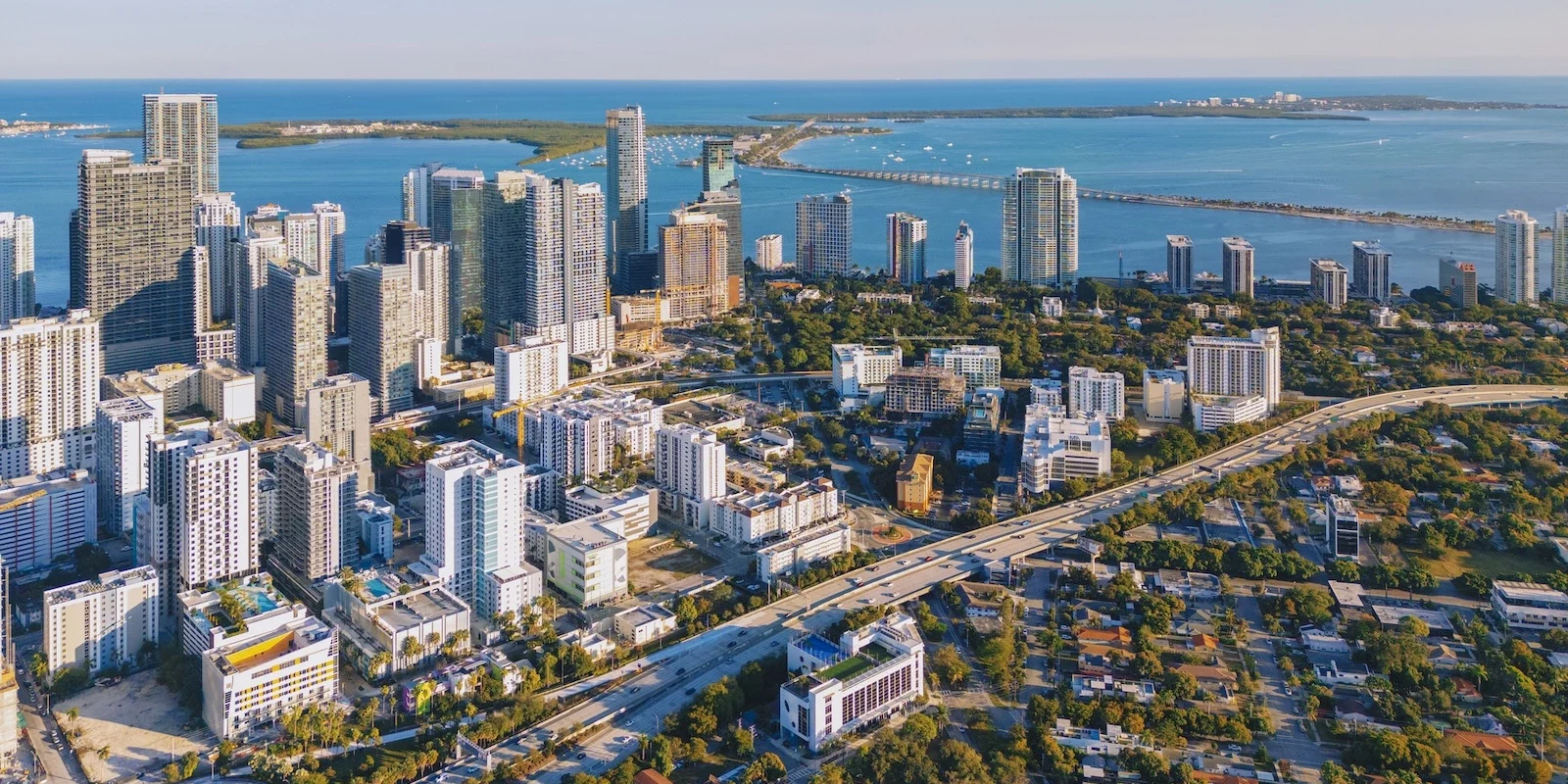 Aerial view of downtown Miami
