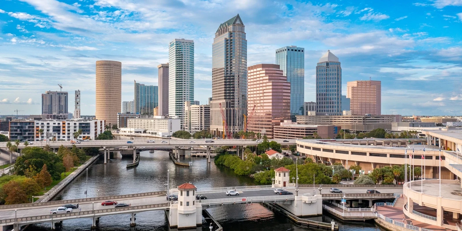 Aerial view of downtown Tampa Bay