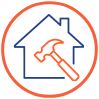 Damaged home icon