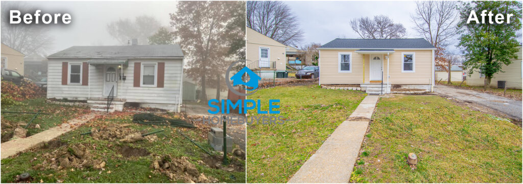 Before and after of Waldorf house