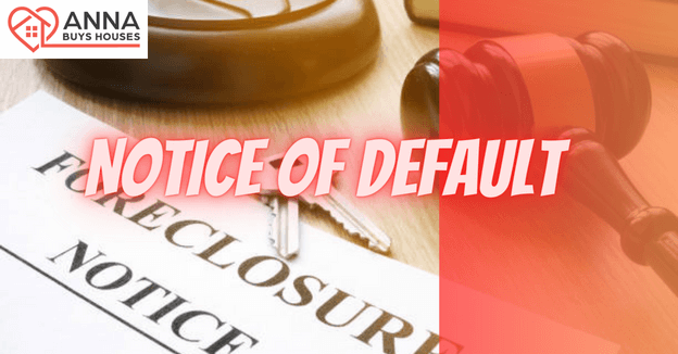 Foreclosure notice of default paperwork and house keys.