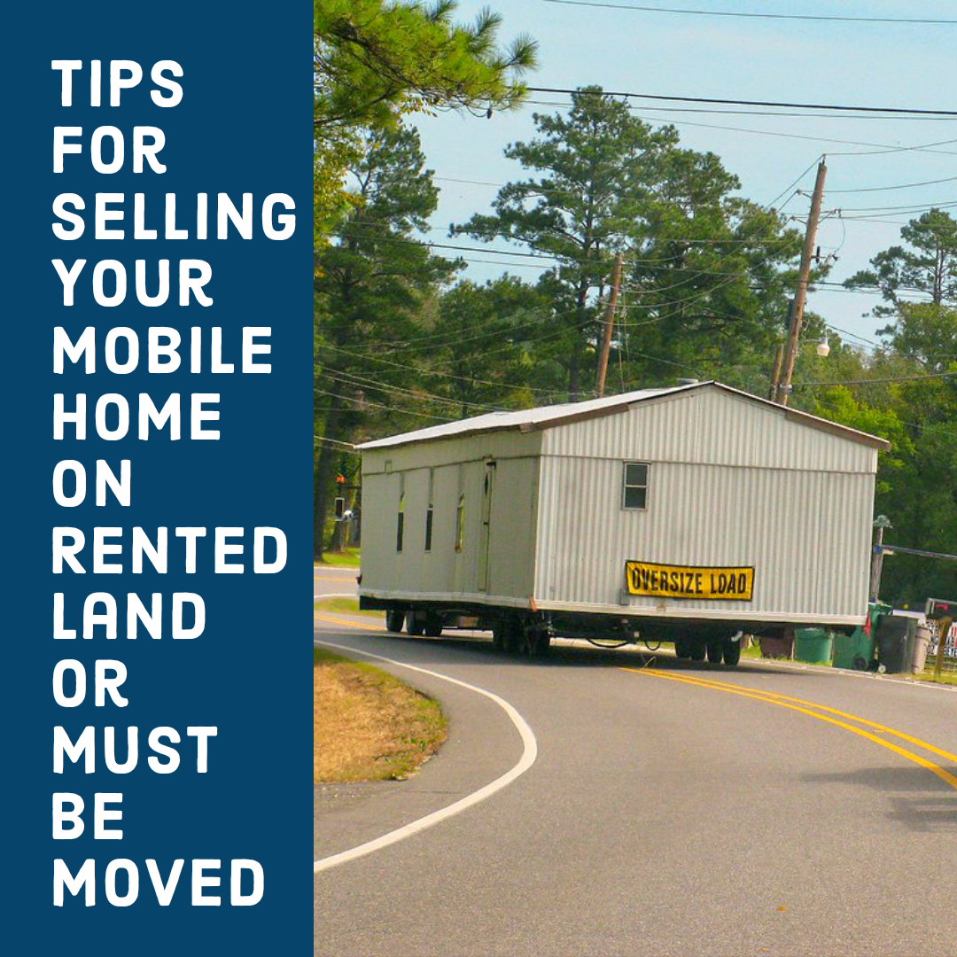 Ebook cover: Tips for selling your mobile home on rented land or must be moved
