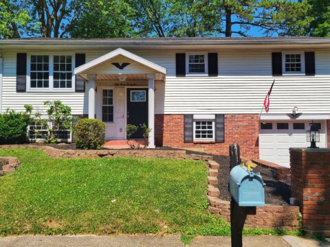 Finished front exterior at 5322 Pamela Circle in Cross Lanes, West Virginia