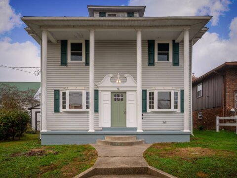 Finished front exterior of 421 Dudding Avenue in Hurricane, West Virginia