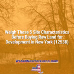 Weigh These 5 Site Characteristics Before Buying Raw Land for Development in New York (12538)
