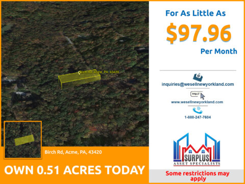 Lot 1503 Birch Rd, Acme, PA WeSellNewYorkLand.com