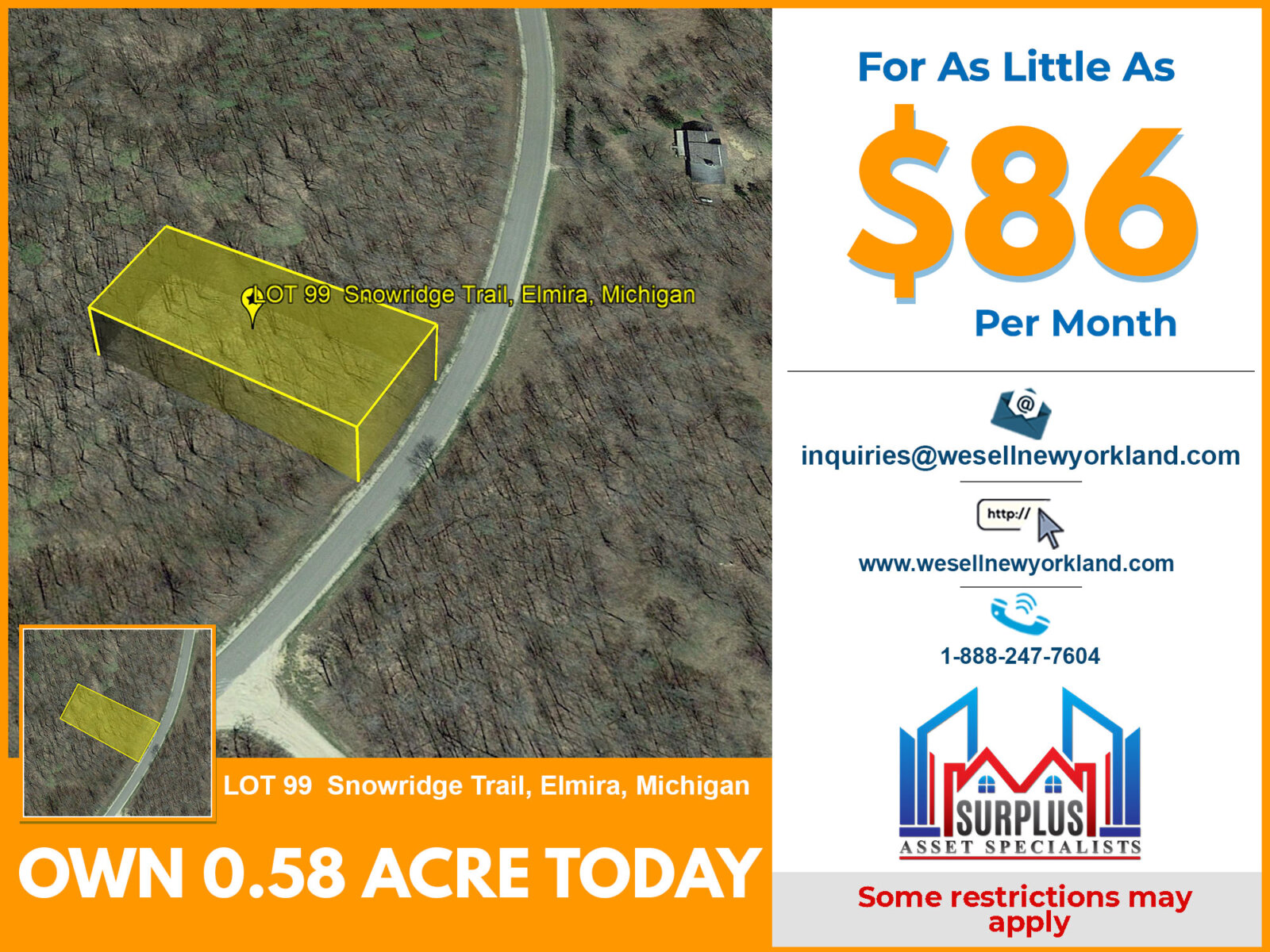 Lot 99 Snowridge Trail, Elmira, Michigan