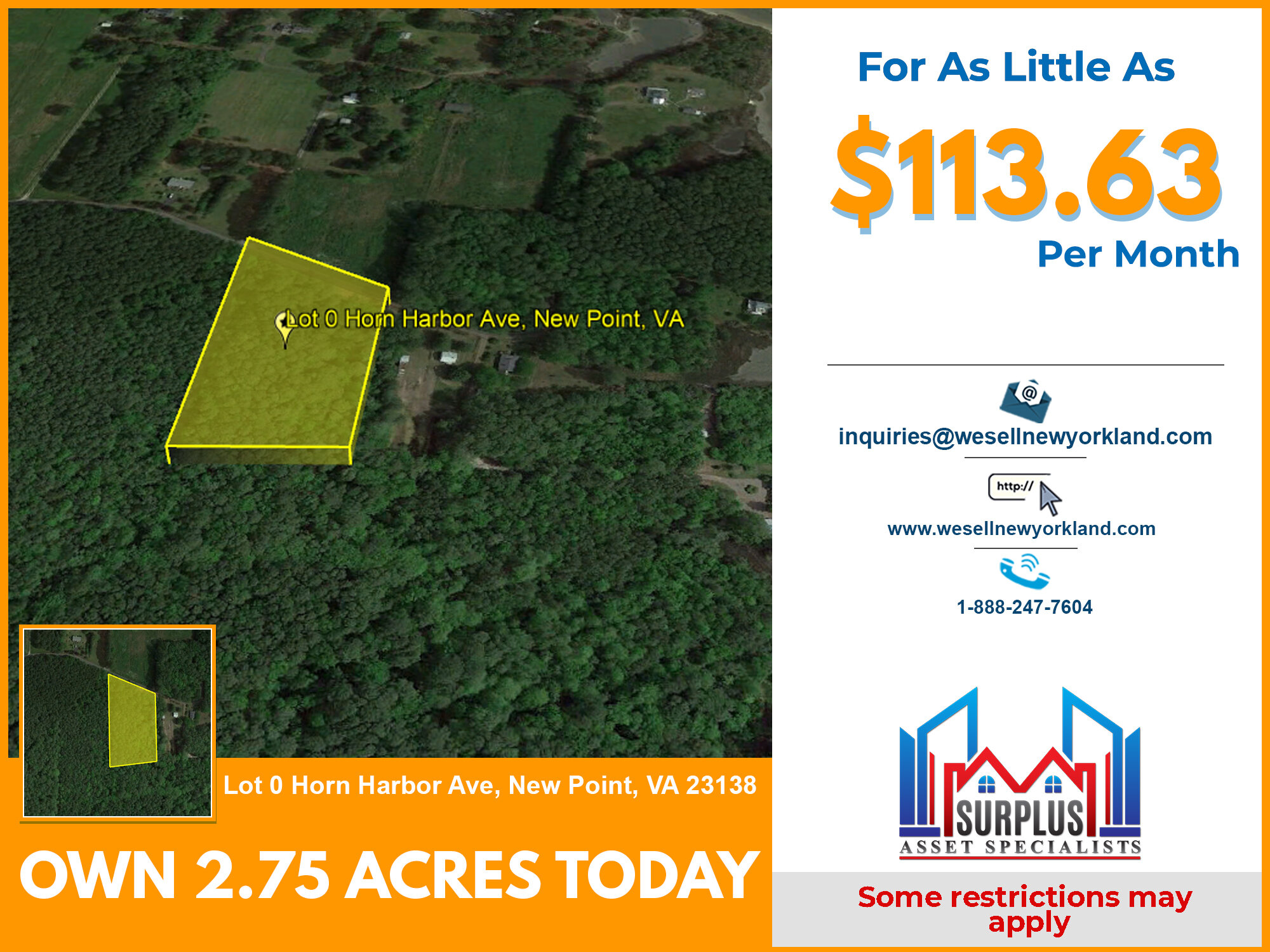 Lot 0 Horn Harbor Ave, New Point, VA Main
