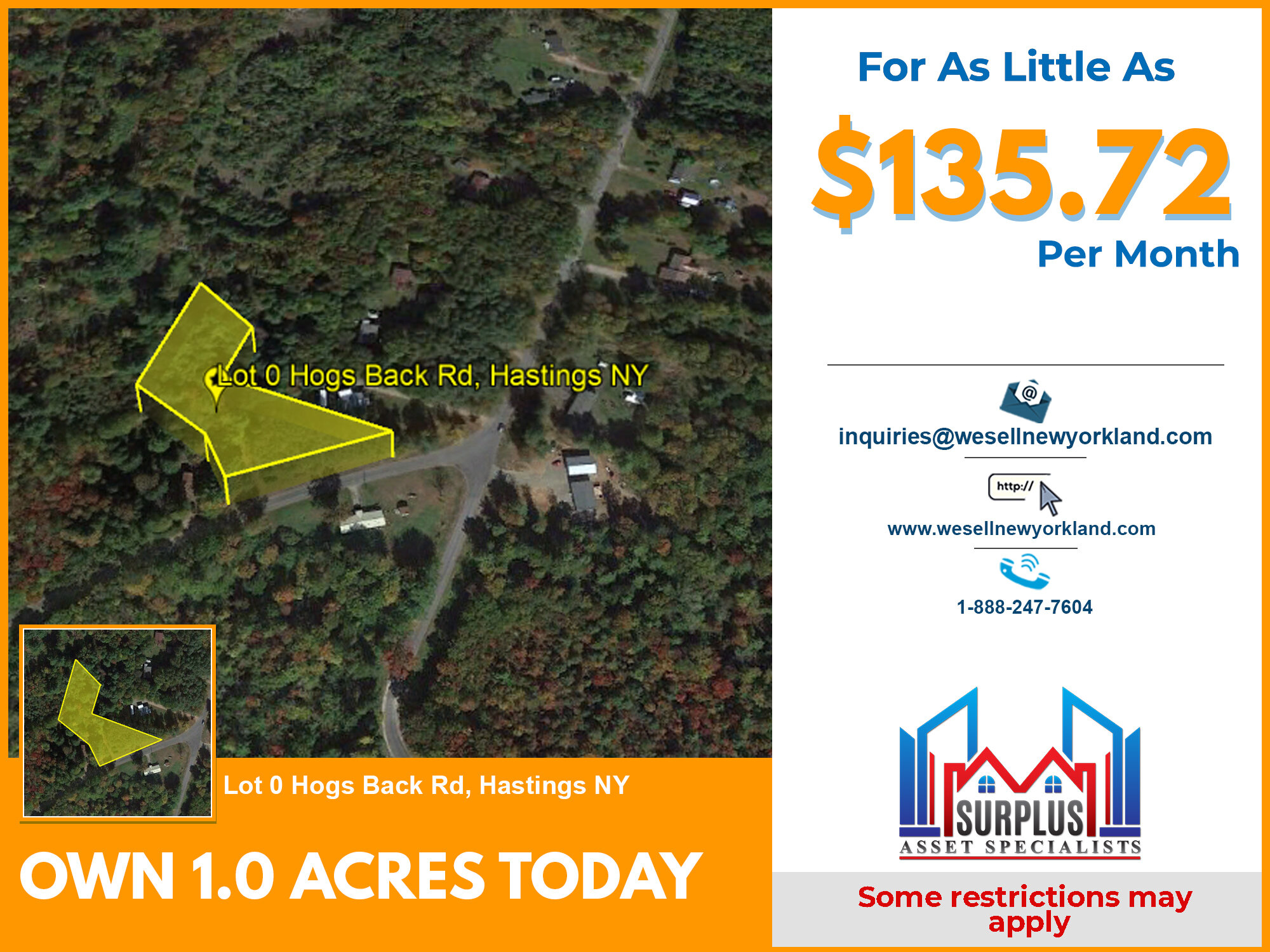Lot 0 Hogs Back Rd, Hastings NY