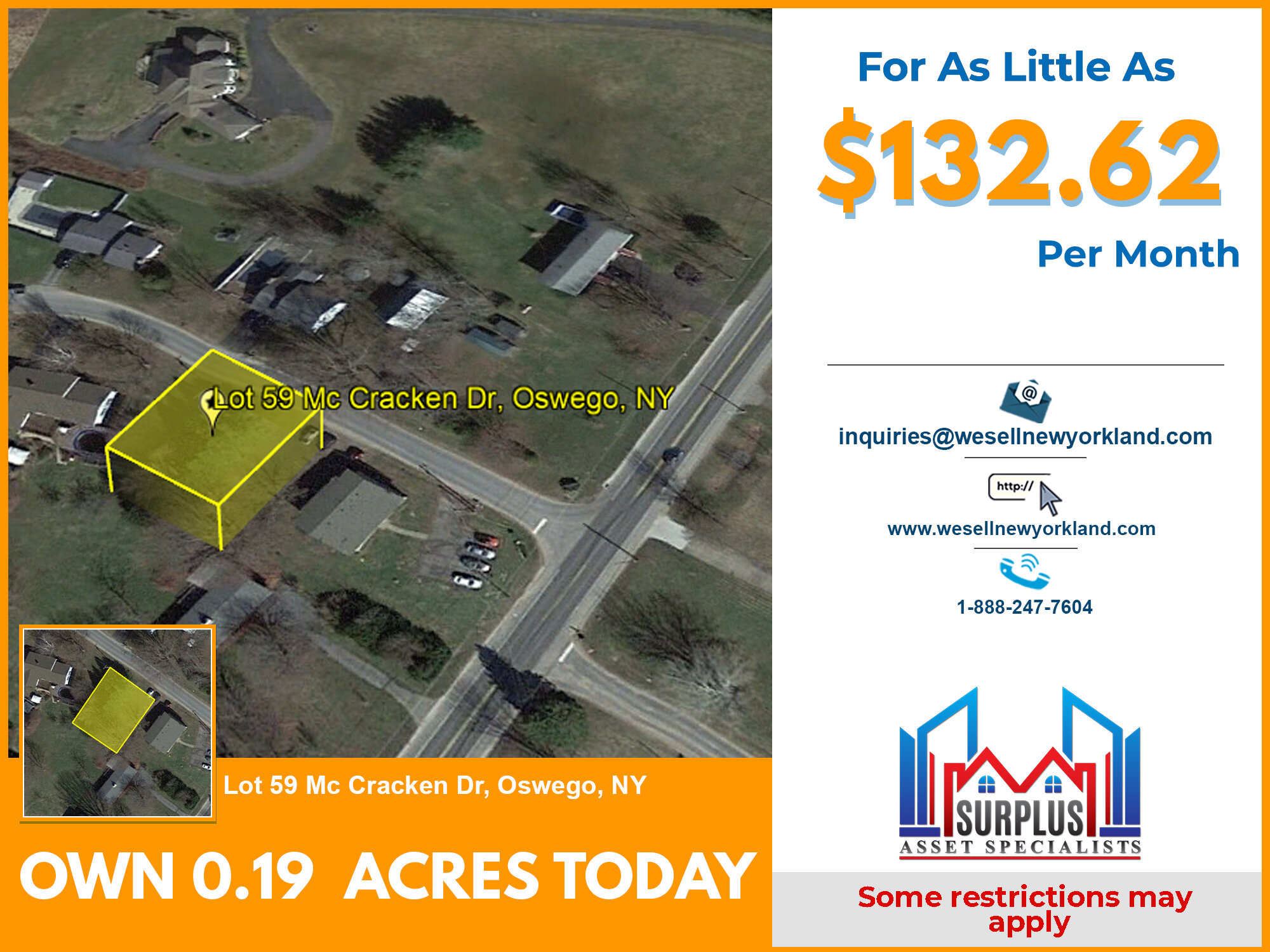 Lot 59 Mc Cracken Dr. Oswego, NY