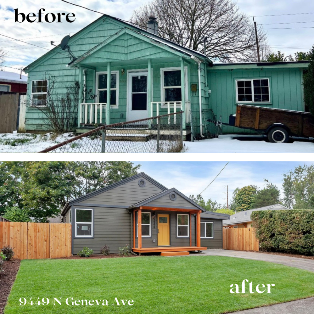 House flipped by Better Off Home Buyers in the St. Johns neighborhood of Portland, Oregon.