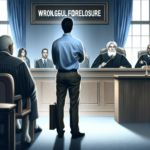 Homeowner Pleading their case for wrongful foreclosure testifying