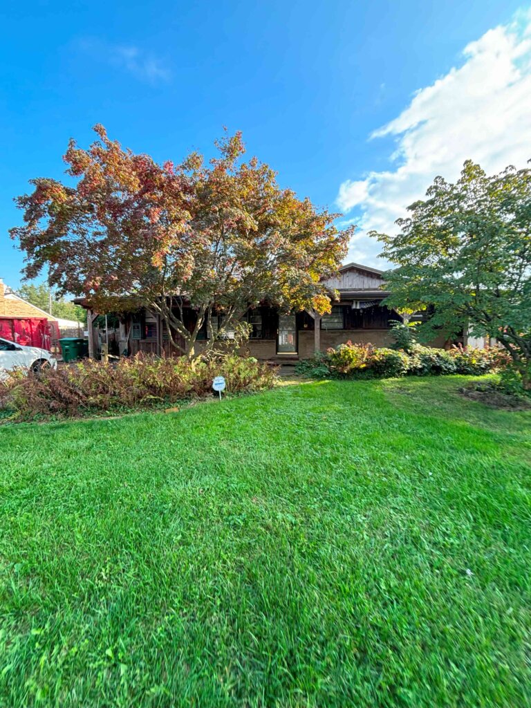 front of house we bought with cash