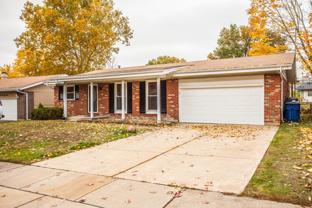 Front of a house in St. Louis that we bought.