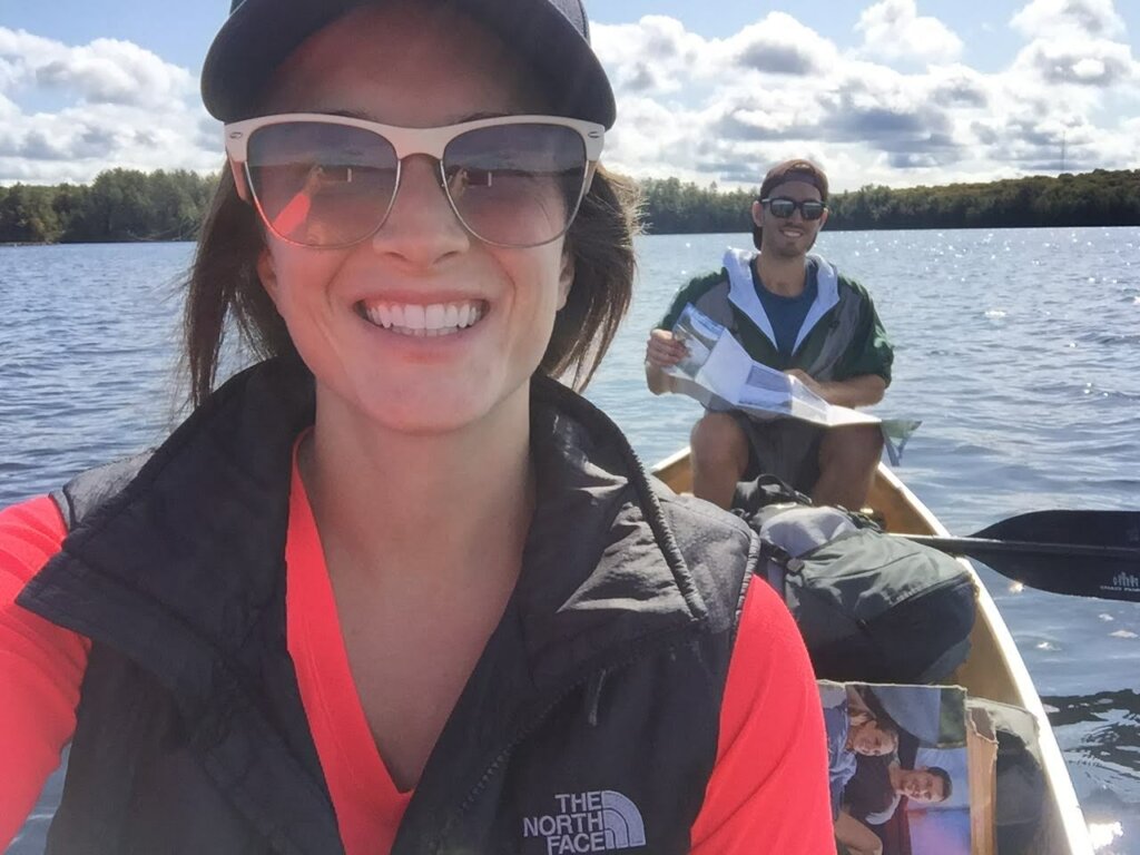 Andrew and Felicia on a portage