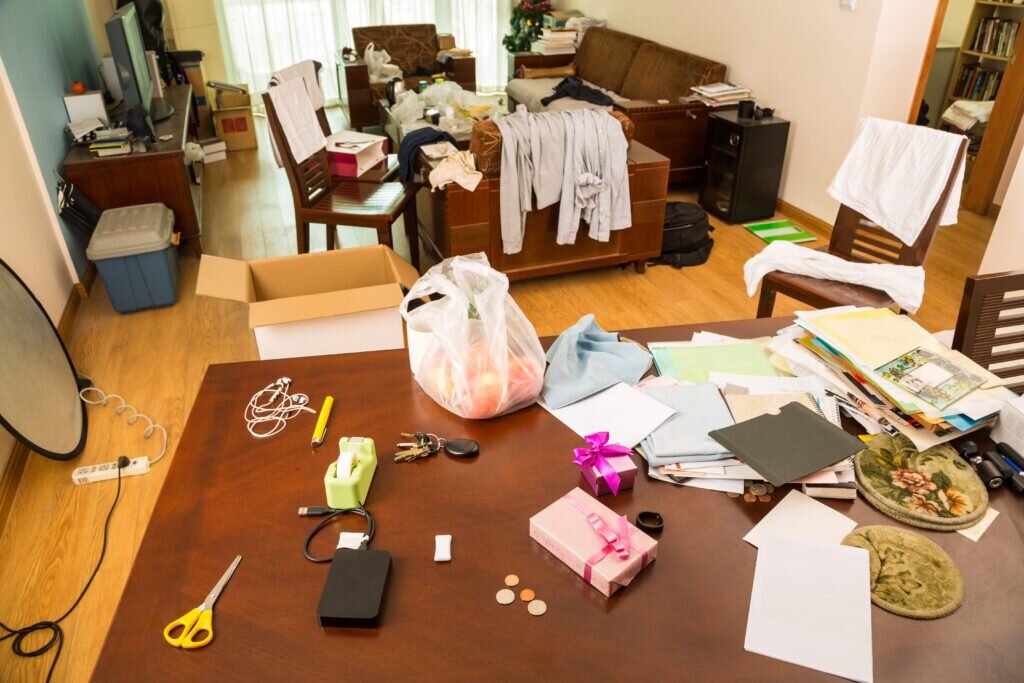 Estate sale and belongings cleanout inside a hoarder house in Southwest Michigan