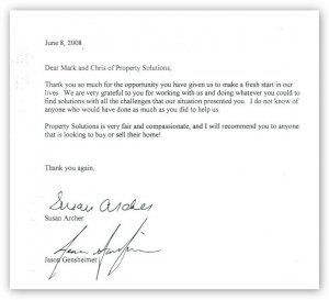 thank you letter from seller