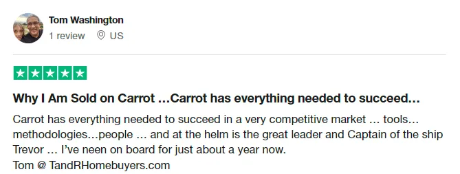 Five-star Carrot Trustpilot review
