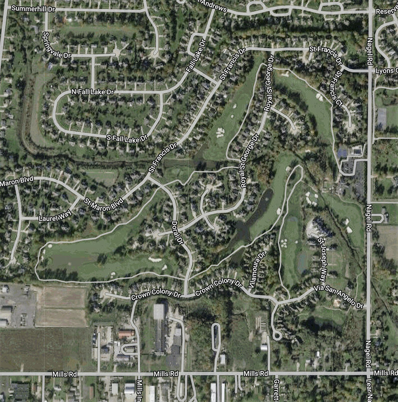 Red Tail Avon Ohio Map West of Nagel Rd