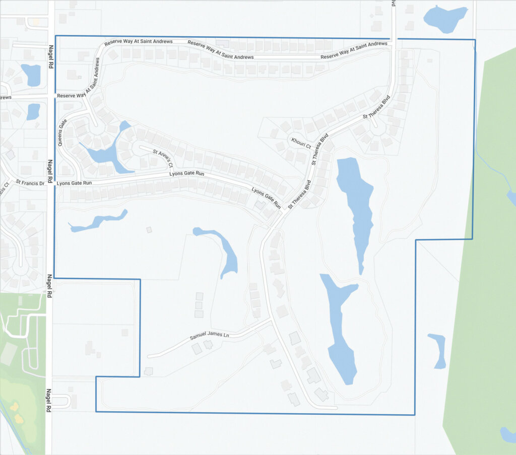 Red Tail Avon Ohio Map East of Nagel Rd