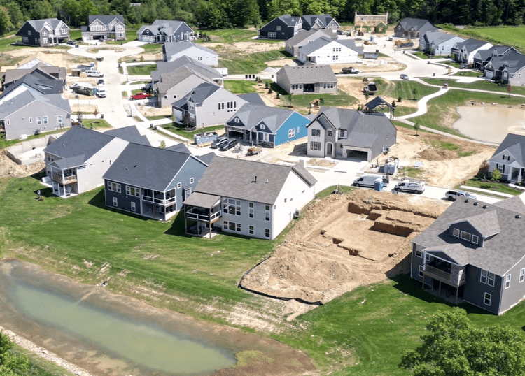 Drees production builder community northeast Ohio.