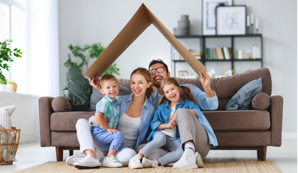 Young Family Enjoying their new home