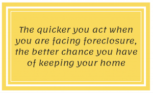 act quickly in foreclosure