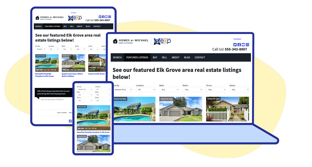 property listing pages