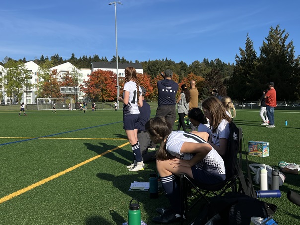 Supporting my daughter at her soccer match in Bothell