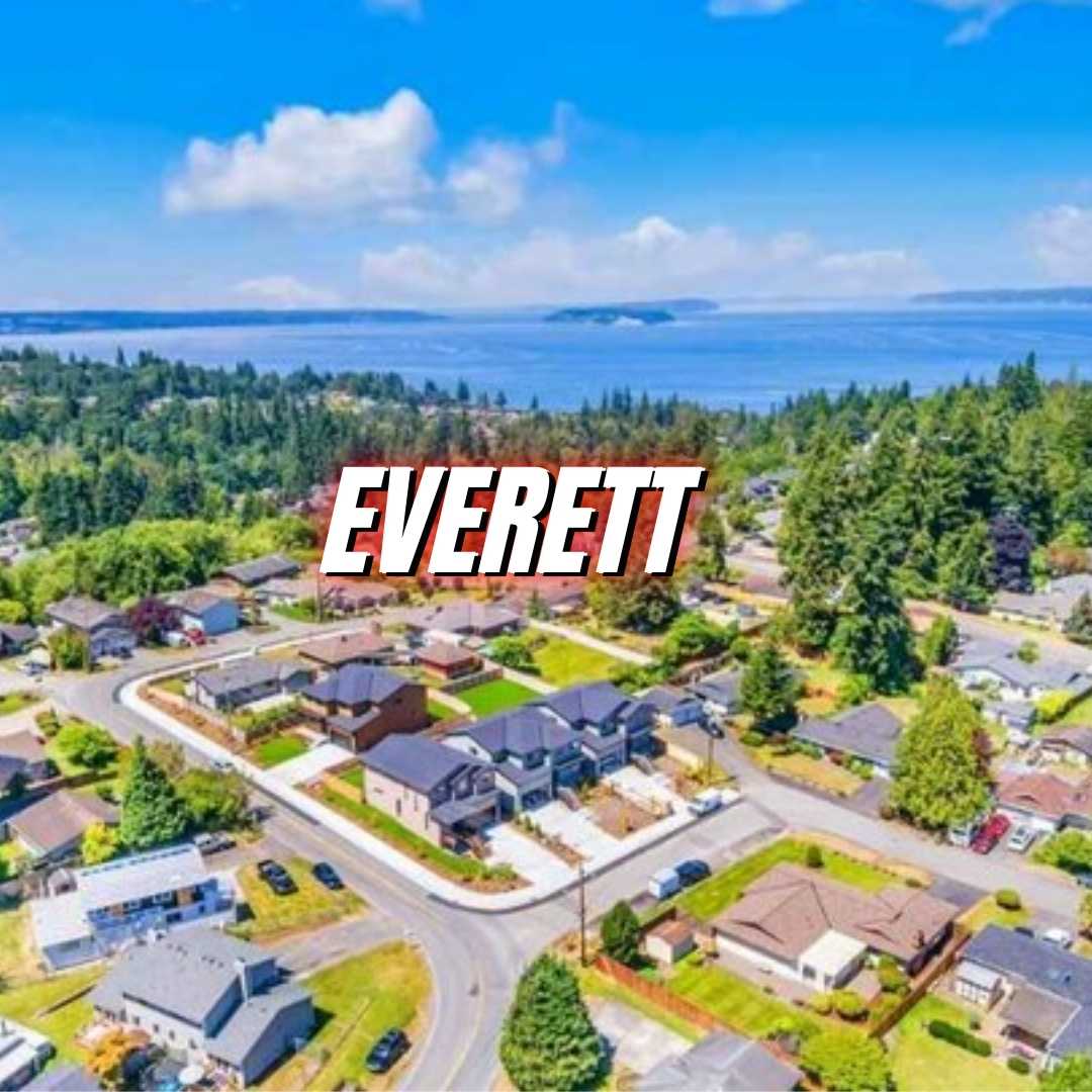 The Everett Neighborhood North of Seattle, WA.