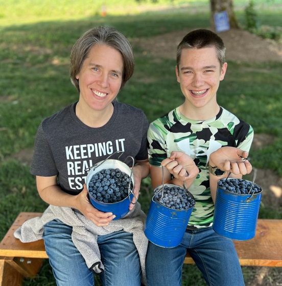 Blueberry Picking with my son