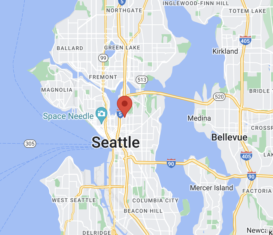Where are Capitol Hill and First Hill on the map of Seattle, WA.