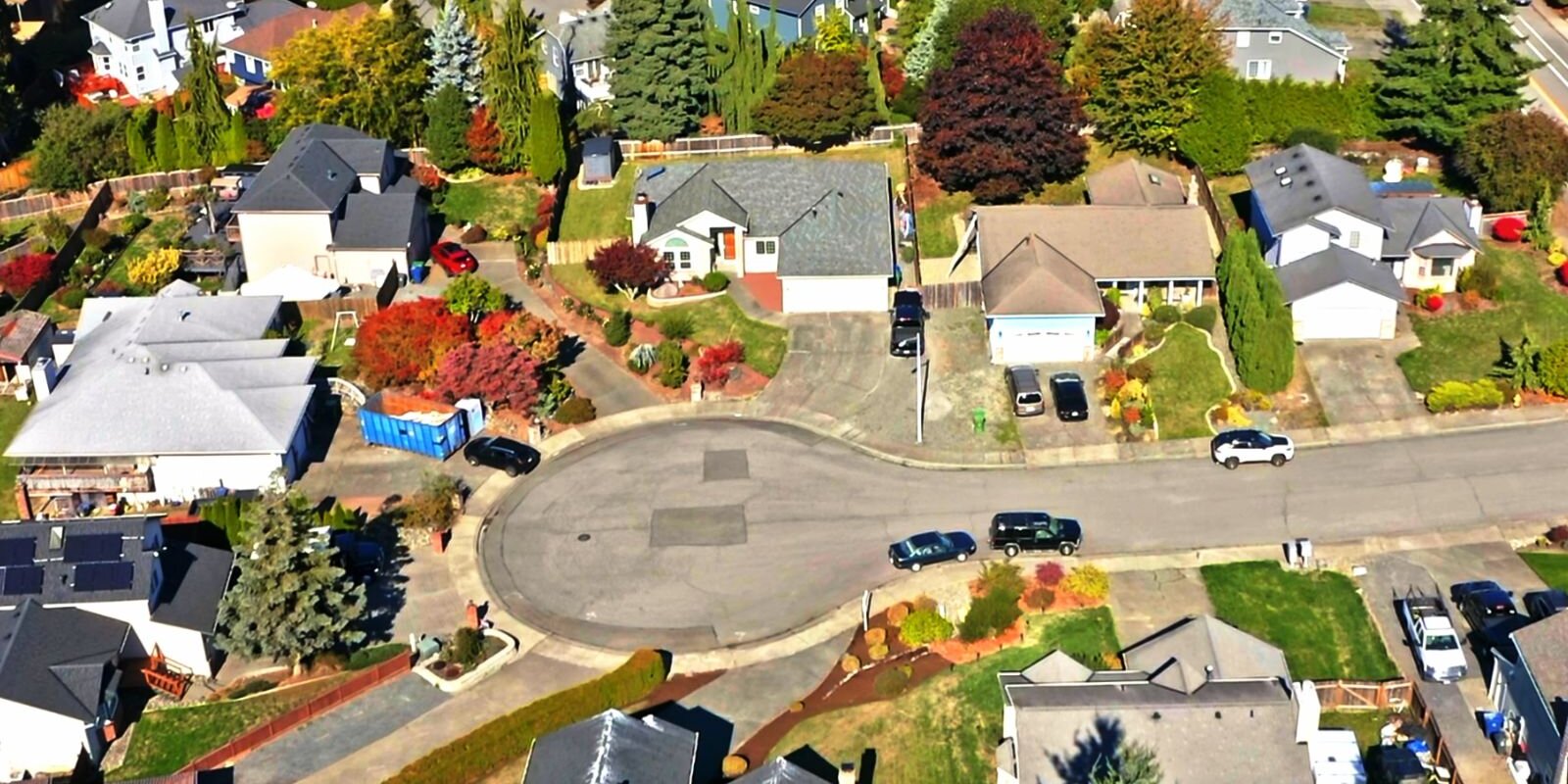 Seattle, WA Neighborhood Drone Shot