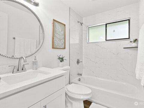 Bright bathroom in a home along Renton Maple Valley Highway
