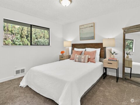 Cozy bedroom in a home along Renton Maple Valley Highway