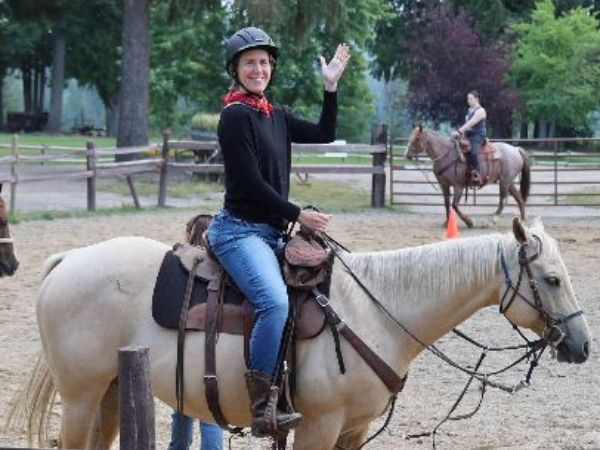 Emily Cressey riding a horse