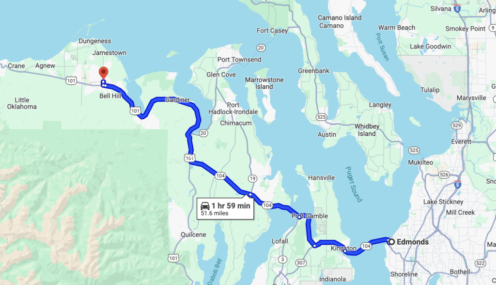 Going to Sequim from Edmonds on the Ferry