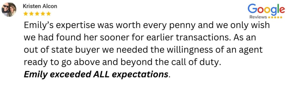 Buyer from out of state Emily exceed ALL expectations